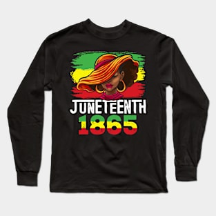 Juneteenth 1865 Leopard Celebrate African American Freedom Long Sleeve T-Shirt